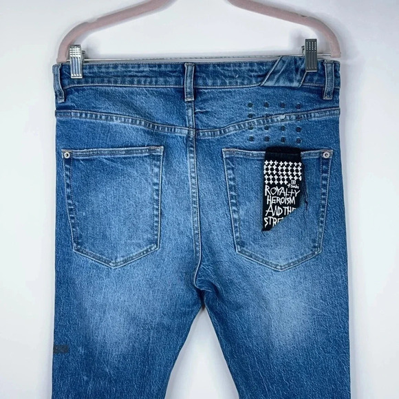Ksubi Chitch Odyssey Denim Distressed Slim Fit Cotton Japanese Inspired Size 34 - Picture 7 of 12
